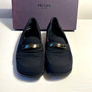 Prada Nylon black loafer size 38.5